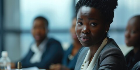 A woman sits among others at a table in a casual setting, perfect for illustration of social interactions