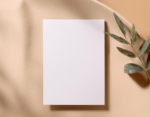 White Paper on Beige Fabric