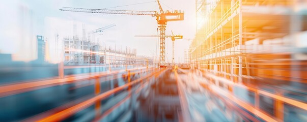 Fototapeta premium IoTs impact on construction stunning images showcasing interconnected devices improving project management and operations for Midjourney