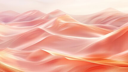Desert landscape with hills and sand dunes in foreground, blue sky in background