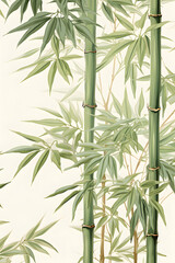 vintage stye illustrated ´bamboo  wallpaper, bamboo wallpaper