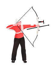 person with bow and arrow