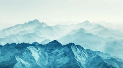  A bird's-eye view of a mountain range summit