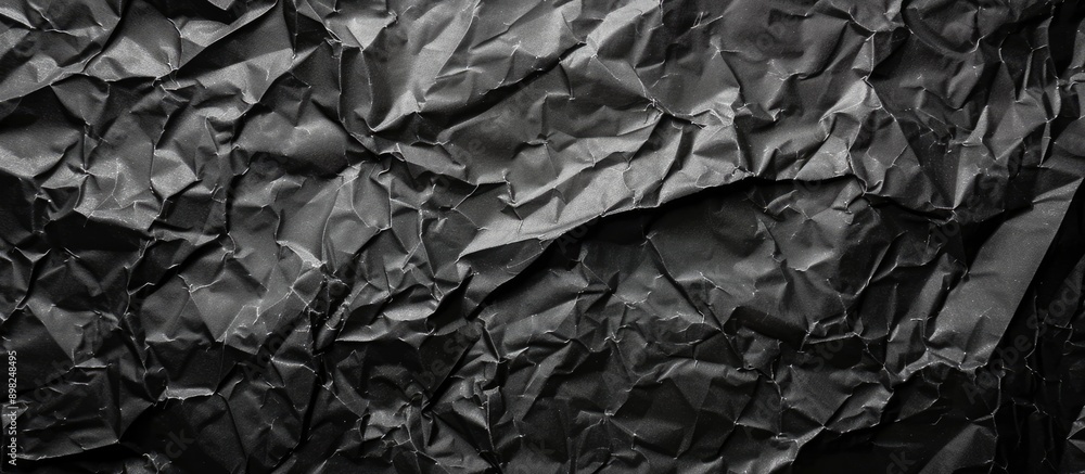 Aufkleber a crumpled black paper background offering texture and copy space image