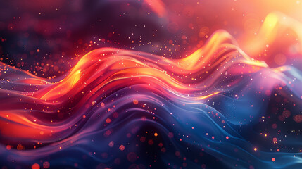 Obraz premium Immerse in the vibrant world of abstract art with these stunning graphics, showcasing dynamic waves of color and intricate patterns, perfect for adding a touch of creativity and energy to any project