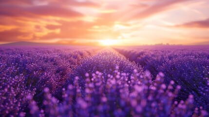 sun sinking in the distance, clouds in the sky