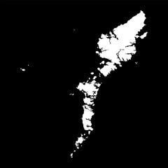 Fototapeta premium Outer Hebrides map, council area of Scotland. Vector illustration.