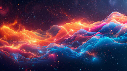 Immerse in the vibrant world of abstract art with these stunning graphics, showcasing dynamic waves of color and intricate patterns, perfect for adding a touch of creativity and energy to any project