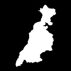 South Ayrshire map, council area of Scotland. Vector illustration.