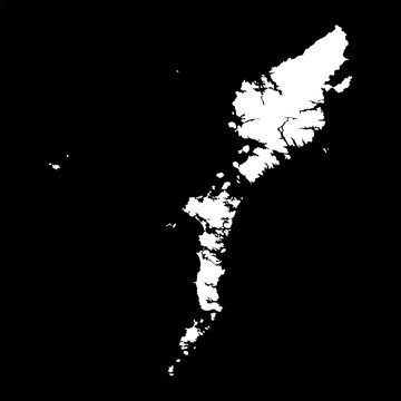 Outer Hebrides map, council area of Scotland. Vector illustration.