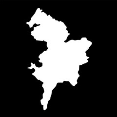 East Ayrshire map, council area of Scotland. Vector illustration.