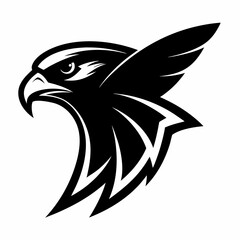 Falcon head icon vector