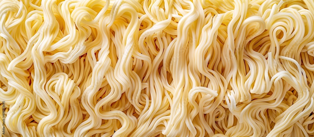 Poster a detailed image featuring close up of textured yellow dried noodles with isolated copy space includ