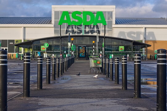 Path to ASDA supermarket entrance