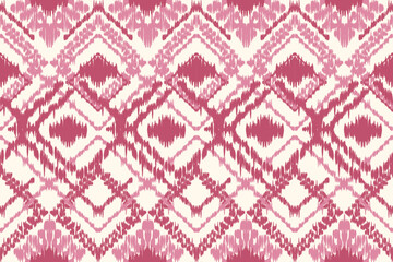 Abstract Ethnic ikat art. Seamless pattern in tribal, folk embroidery, and Mexican style. Aztec geometric art ornament print. vector design for fashion, fabric, wallpaper, cover, wrapping carpet.