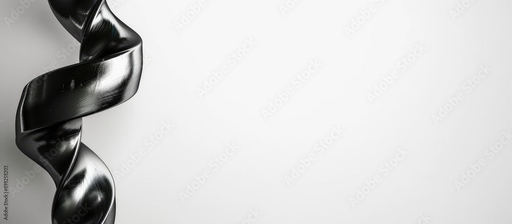 Leinwandbilder aerial perspective of a corkscrew with a blank background for writing a copy space image