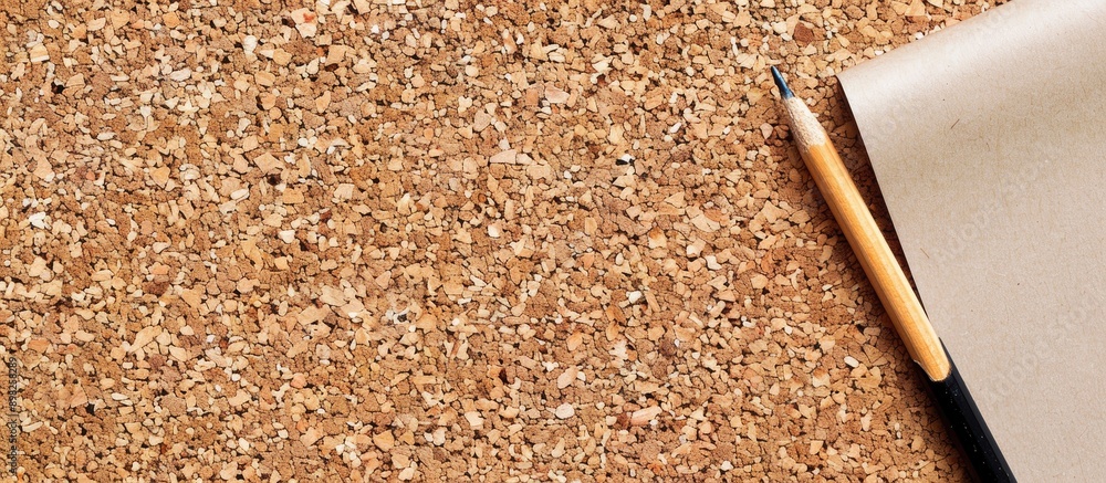 Poster attach paper to cork board for text and background with a copy space image