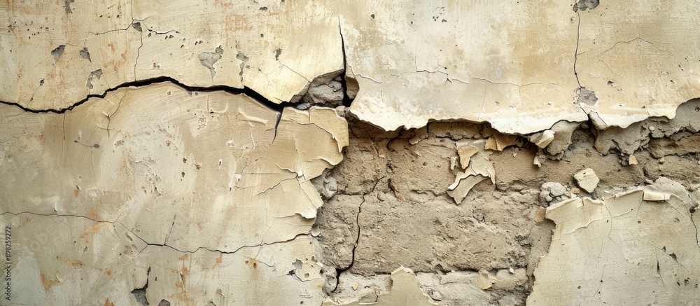 Aufkleber an image of a damaged wall with available copy space for text or designs