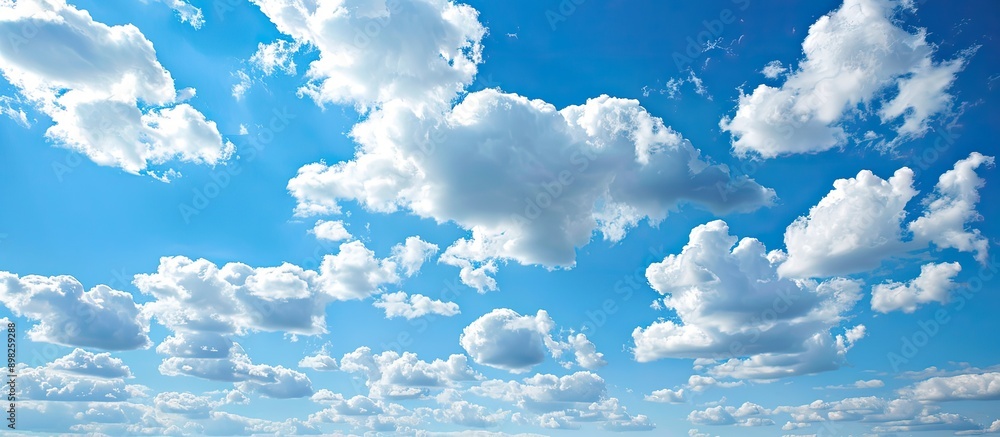 Aufkleber a clear day with a blue sky backdrop featuring white clouds copy space image available