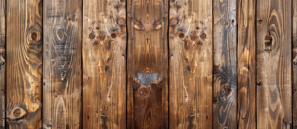 Poster Beautifully patterned wooden boards ideal as a background for design and presentations offering ample copy space image