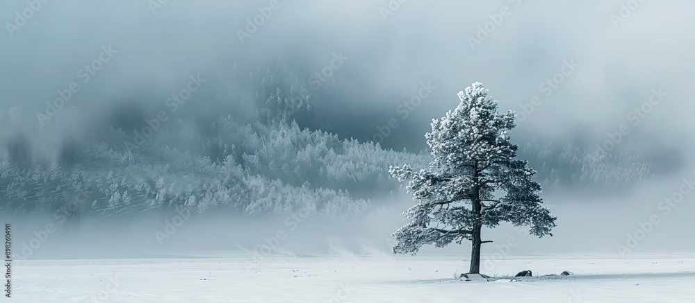 Leinwandbilder the coldest season of the year known as winter where nature hibernates creates a serene backdrop for