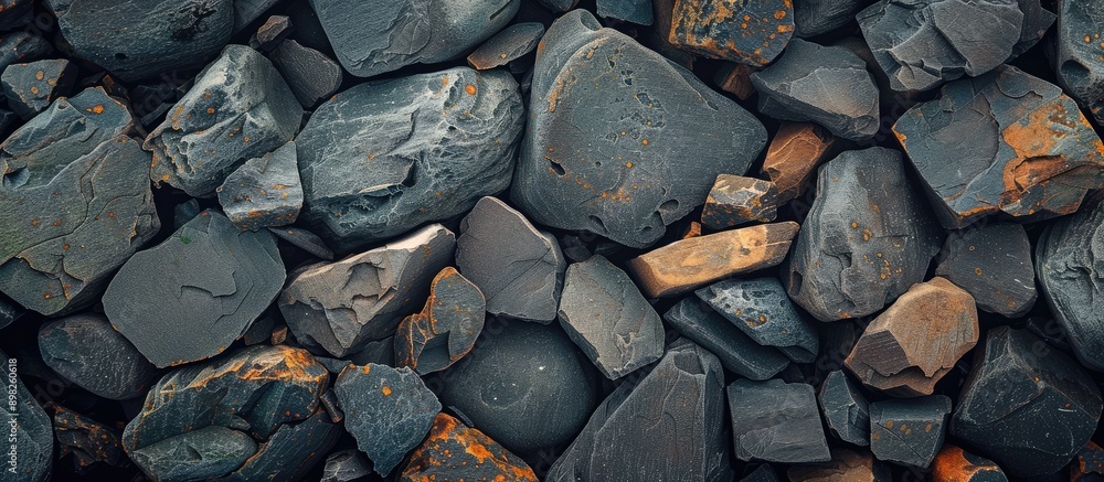 Fototapete background featuring texture of dark rocks with copy space image