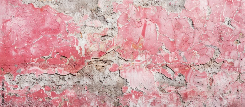 Poster An aged limestone surface with a pink abstract texture perfect for adding text or graphics with copy space image