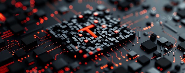 Fototapeta premium A Byte logo with a playful design
