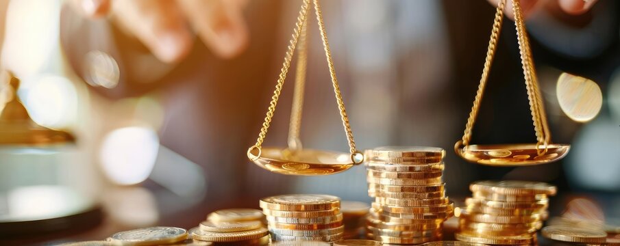 Hands balancing assets and exchange rates, symbolizing fair global compensation