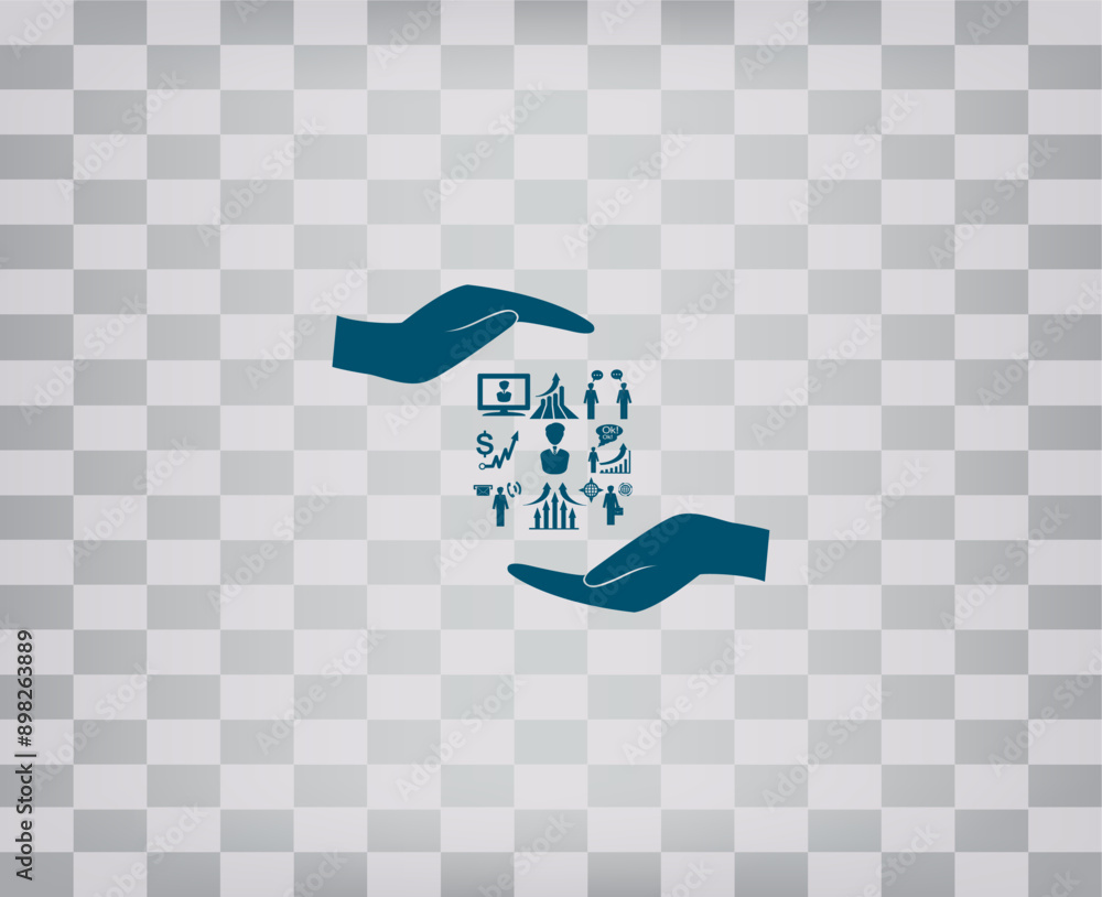 Poster vector illustration on a gray background with a gradient