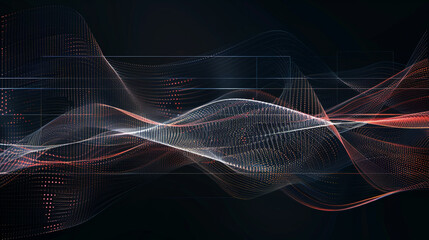 Digital wave line technology dark background.