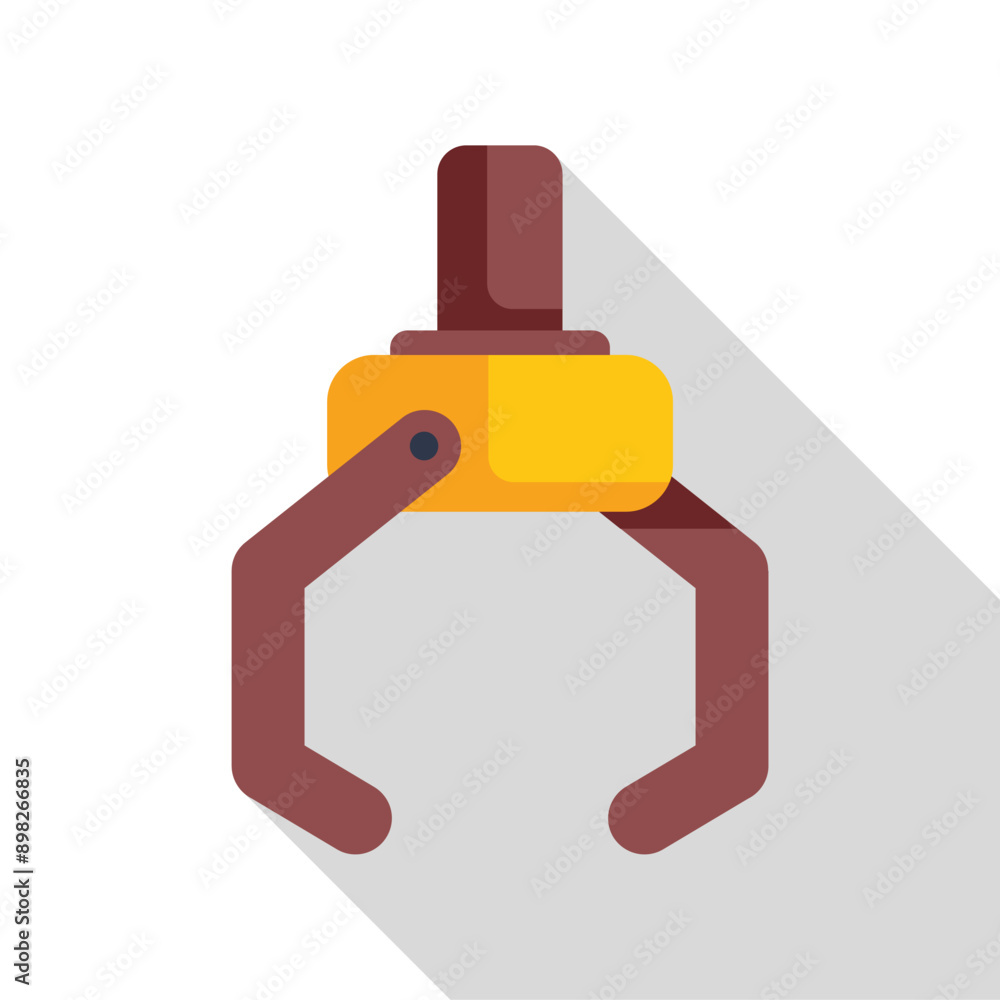 Poster robotic arm is opening and closing, ready to grab an object