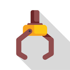 Robotic arm is opening and closing, ready to grab an object