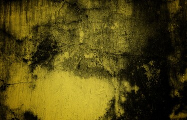Bright Yellow Concrete Wall Background, Yellow halftone spotted background, Abstract yellow watercolor background texture