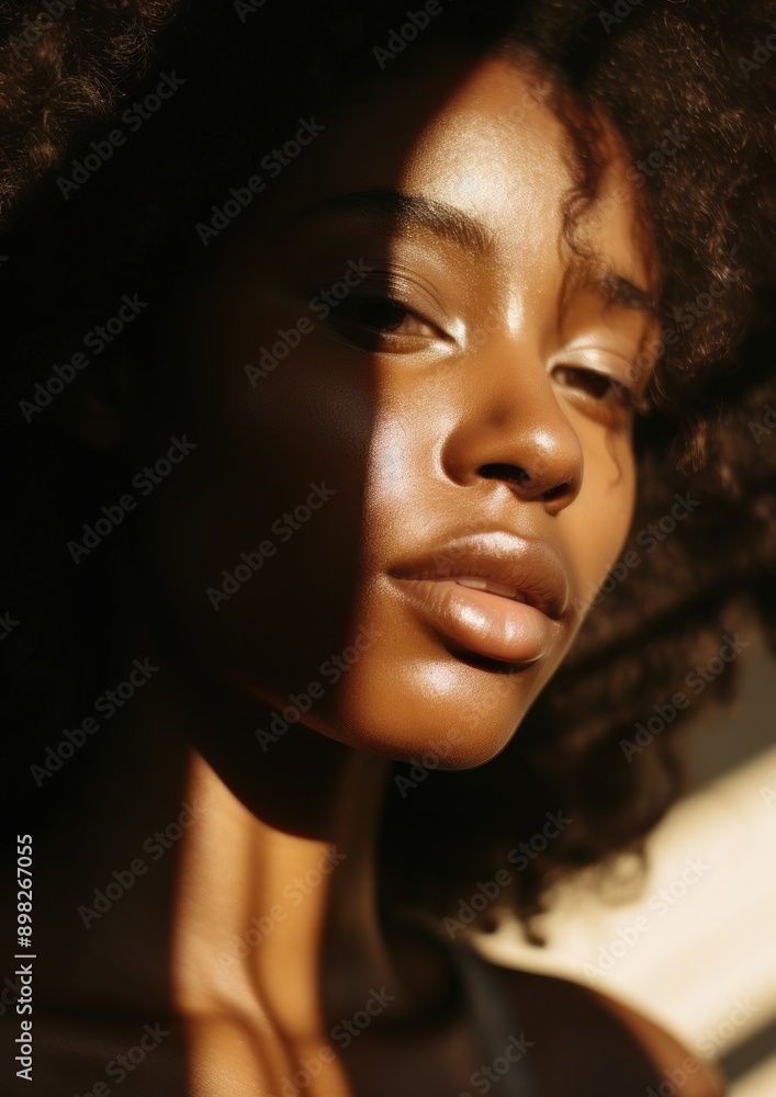 Canvas Prints sunlight adult black woman.