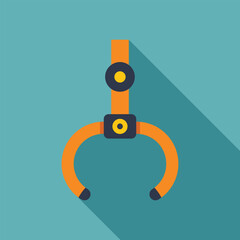 Industrial robotic arm manipulator is picking up an object