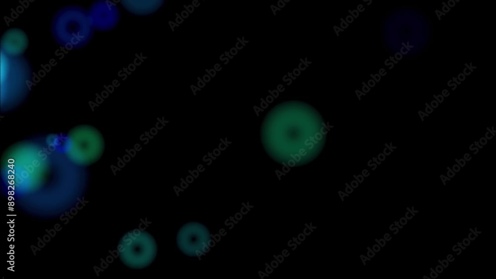 Poster blue particles floating in the air. fluid particles background.