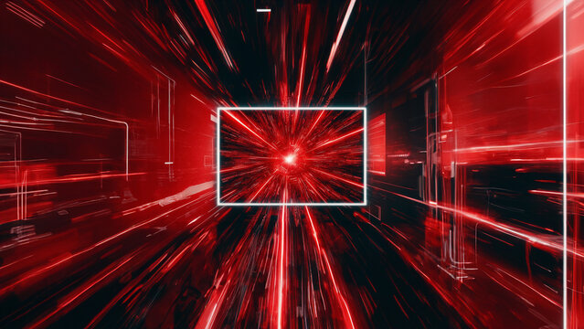 Red structures in red space.