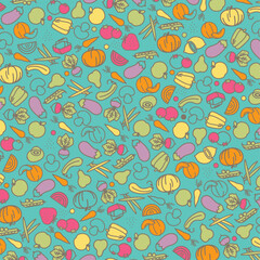Collection de symboles de fruits et légumes de saison pour logo, identité graphique, marque, magasin, boutique, marchand, marché, primeur, producteur, maraîcher