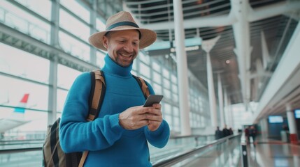 The traveler with smartphone