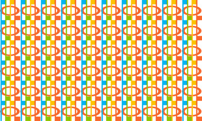 seamless pattern with dots oval ring colorful background, Abstract background with vintage color strip vertical lines endless pattern, seamless replete, design for fabric printing or retro background