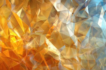 Shimmering hexagon composition, Diverse colored triangles form a dynamic pattern, AI generated