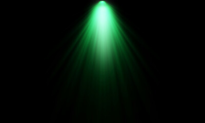 Obraz premium Green stage curtain with spotlights, theatrical lighting on empty platform, event backdrop, performance, spotlight effect, concert floor, theater stage art concep