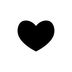 Heart icon. Isolated on white background. Love symbol.