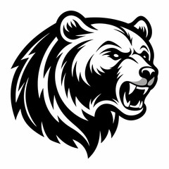 Bear head icon vector