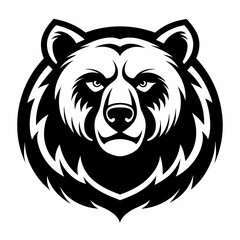 Bear head icon vector