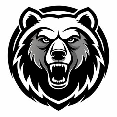 Bear head icon vector