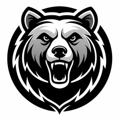 Bear head icon vector
