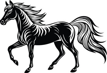 Arabian horse scilhoutte