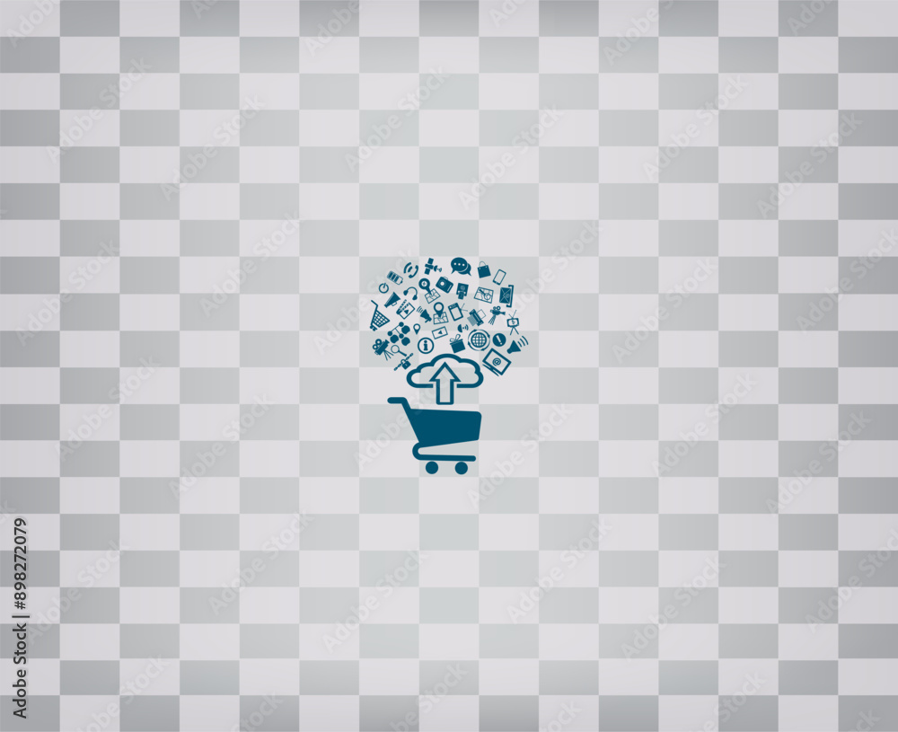 Poster vector illustration on a gray background with a gradient
